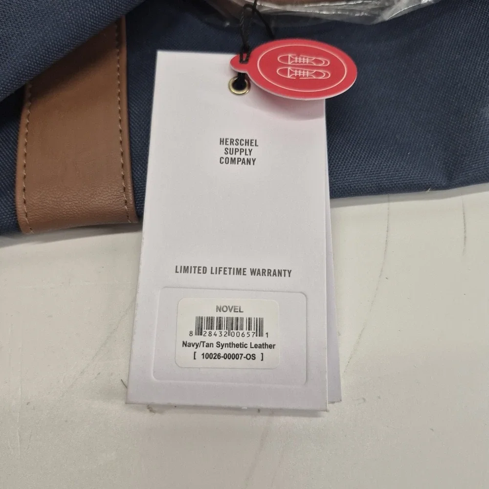 Herschel Novel Duffle Bag Navy Tan Retail: $120